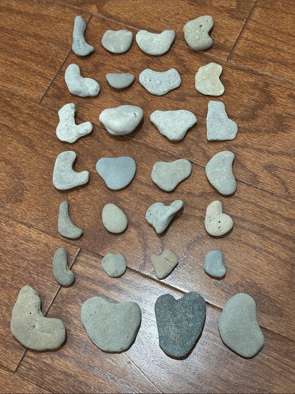Natural Beach stone Heart Collection - Neutral Stone Colors
